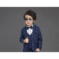 Check Pattern England Style High Quality Party Flower Boy Suits